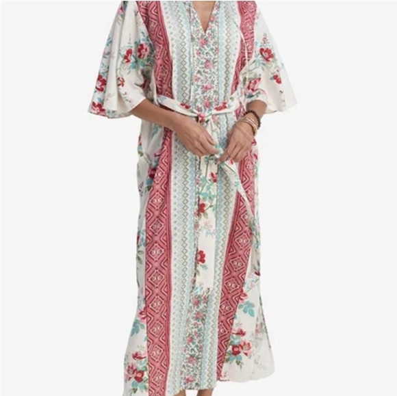 The Company Store Other - The Company Store Villa D’ Ascoli Rose Stripe Kaftan S/M